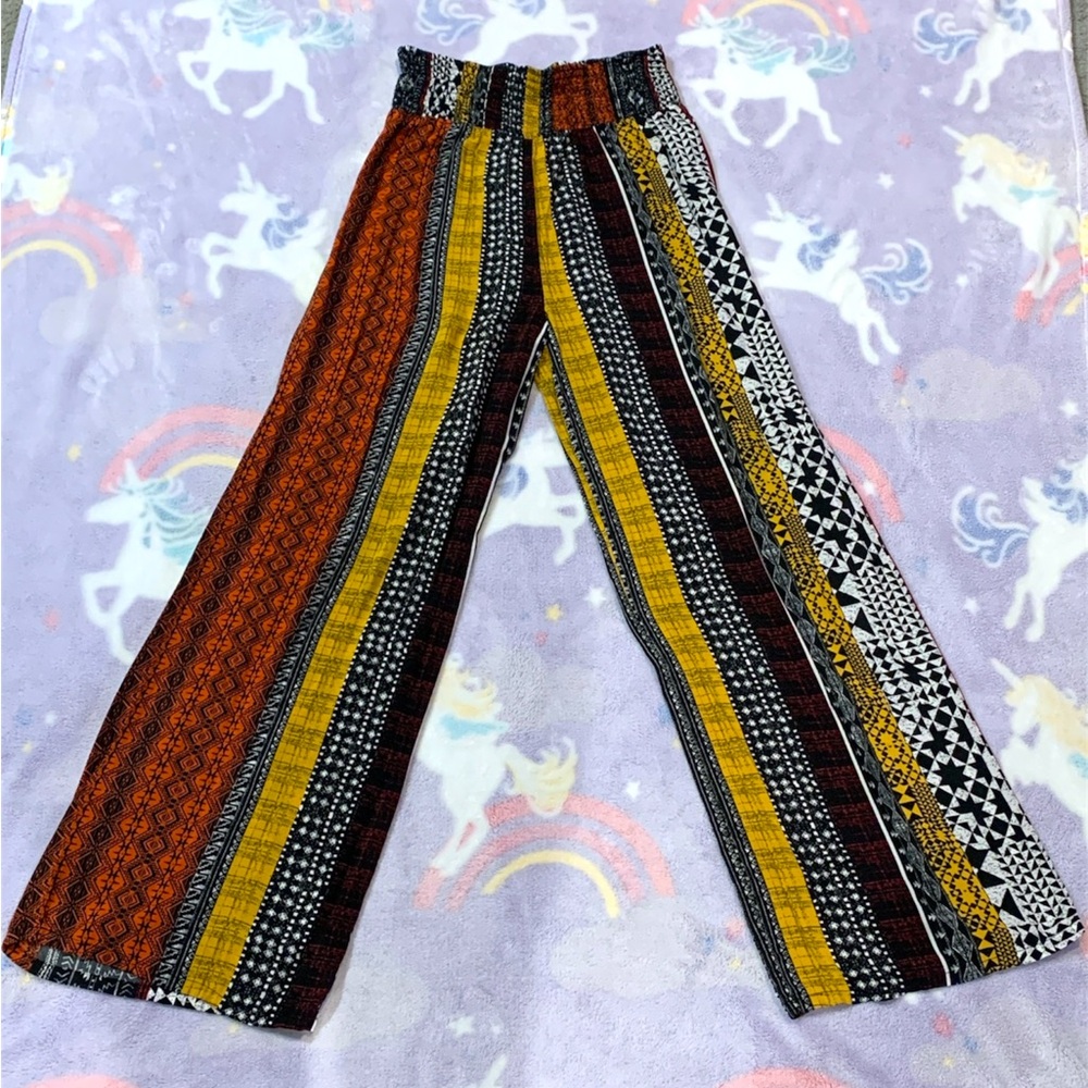 Forever 21 Tribal Print Wide Leg Palazzo Pants
